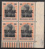 [German Empire Postage Stamps Surcharged & Overprinted "M.V.i.R.", type B3]