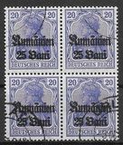 [German Empire Postage Stamps Surcharged & Overprinted "Rumanien", type C3]
