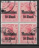 [German Empire Postage Stamps Surcharged & Overprinted "Rumanien", type C1]