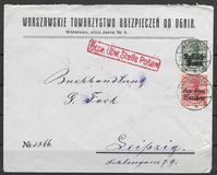[German Empire Postage Stamps Overprinted "Gen.-Gouv. Warschau", type B4]