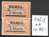[French Postage Stamps Overprinted "MEMEL" and Surcharged, प्रकार B13]