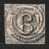 [Value Stamps - Black Print on Colored Paper, type B2]