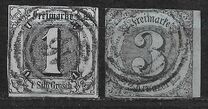 [No. 4 & 8 Printed on Greenish Blue Paper, type A6]