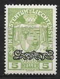 [Prince Johann II and National Arms overprinted, סוג E]
