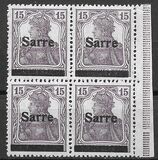 [German Empire Stamps Overprinted "SARRE", Scrivi A6]