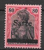 [German Empire Stamps Overprinted "SARRE", Scrivi A15]