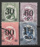 [Standing lion Stamps of 1917 & 1919 Surcharged, type V]