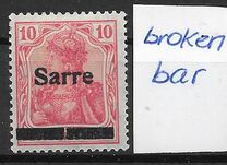 [German Empire Stamps Overprinted "SARRE", Scrivi A5]