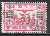 [Airmail - Airplanes over Landscape Stamp of 1928 Surcharged, type M5]