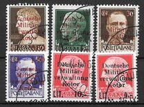 [Italian Postage Stamps Overprinted "Deutsche Militar-verwaltnung Kotor", type A]
