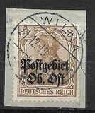 [German Empire Postage Stamps Overprinted "Postgebiet Ob. Ost", type A1]