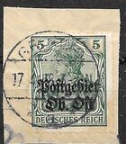 [German Empire Postage Stamps Overprinted "Postgebiet Ob. Ost", Tip A2]