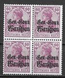 [German Empire Postage Stamps Overprinted "Gen.-Gouv. Warschau", type B10]
