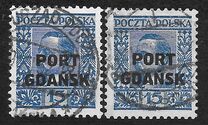 [Polish Postage Stamp Overprinted "PORT GDAŃSK", type G]