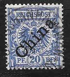 [German Empire Postage Stamps Overprinted "China" in 45 Degree Angle, type A3]