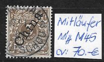 [German Post China Postage Stamp Surcharged "Pfg." and Overprinted Coloured Pencil Line - "China" in 45 Degree Angle, type A]