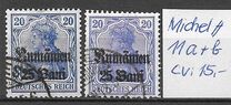 [German Empire Postage Stamps Surcharged & Overprinted "Rumanien", type C3]