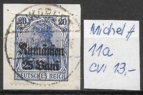 [German Empire Postage Stamps Surcharged & Overprinted "Rumanien", type C3]