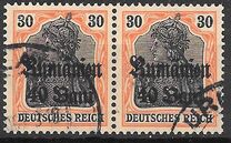 [German Empire Postage Stamps Surcharged & Overprinted "Rumanien", type C4]