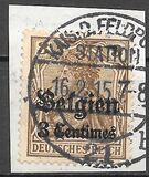 [German Empire Postage Stamps Surcharged "Fr. and C." or "Centimes" & Overprinted "Belgien", type A]