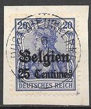 [German Empire Postage Stamps Surcharged "Fr. and C." or "Centimes" & Overprinted "Belgien", type A3]