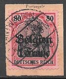 [German Empire Postage Stamps Surcharged "Fr. and C." or "Centimes" & Overprinted "Belgien", type A6]