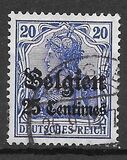 [German Empire Postage Stamps Surcharged "Fr. and C." or "Centimes" & Overprinted "Belgien", type A3]