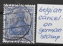 [German Empire Postage Stamps Surcharged "Fr. and C." or "Centimes" & Overprinted "Belgien", type A3]