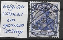[German Empire Postage Stamps Surcharged "Fr. and C." or "Centimes" & Overprinted "Belgien", type A3]