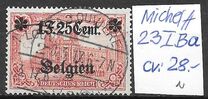 [German Empire Postage Stamps Surcharged "F and Cent" & Overprinted "Belgien", 類型 B13]