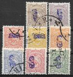 [No. 97-105 Handstamped in Violet, typ V]