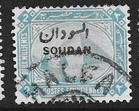 [Sphinx and Pyramid - Egypt Postage Stamps Overprinted "SOUDAN", type B]