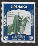 [The 2nd International Colonial Exhibition - Cirenaica Warrior on Horse, tegund AD5]