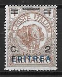 [Italian Postage Stamps Overprinted "ERITREA" in Dark Blue or Red & Surcharged, प्रकार W]