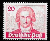 [The 200th Anniversary of the Birth of Johann Wolfgang von Goethe - Poet, tegund R]