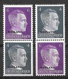 [German Empire Postage Stamps Overprinted "OSTLAND", type A4]