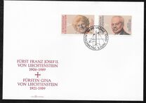 [The Death of Prince Franz Joseph II, 1906-1989 and Princess Gina, 1921-1989, Typ AIG]