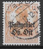 [German Empire Postage Stamps Overprinted "Postgebiet Ob. Ost", Tip A5]
