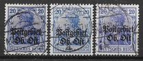 [German Empire Postage Stamps Overprinted "Postgebiet Ob. Ost", Tip A7]