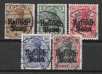 [German Empire Postage Stamps Overprinted "Russisch- Polen", type A]