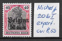 [German Empire Postage Stamps Surcharged "F and Cent" & Overprinted "Belgien", סוג B10]