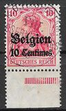 [German Empire Postage Stamps Surcharged "Fr. and C." or "Centimes" & Overprinted "Belgien", type A2]