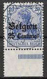 [German Empire Postage Stamps Surcharged "Fr. and C." or "Centimes" & Overprinted "Belgien", type A3]