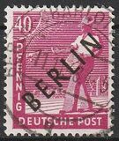 [BERLIN in Black Overprint on "Allied Occupation Zone" Stamps, veids A11]