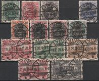 [German Empire Postage Stamps Overprinted, type B]