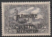 [German Empire Postage Stamps Overprinted "PLÉBISCITE - OLSZTYN / ALLENSTEIN", type A13]