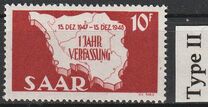 [The 1st Anniversary of the Constitution - Map of Saarland, type XT1]