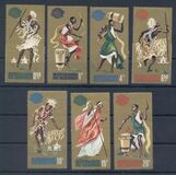 [World's Fair, New York - Dancers, Golden Background, type BY]