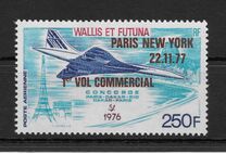 [Airmail - The 1st Commercial Flight of Concorde, Paris-New York - Overprinted "PARIS NEW-YORK 22.11.77 ler VOL COMMERCIAL", type DX1]