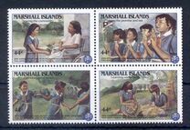 [Airmail - The 20th Anniversary of Marshall Island Girl Scouts and the 75th Anniversary (1987) of United States Girl Scout Movement, type CW]